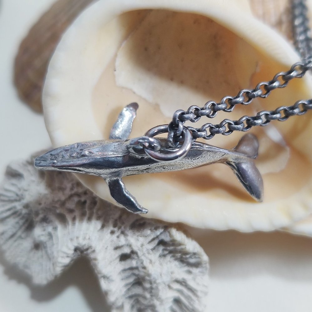 Humpback Whale Silver Necklace - Picture 5 of 6
